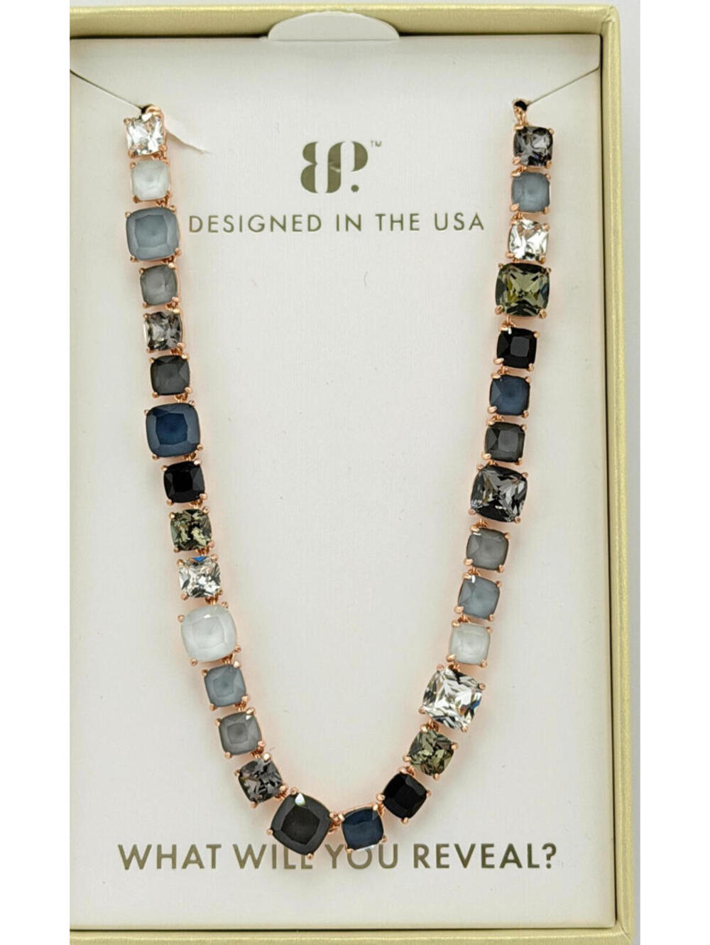 Bomb Party Jewel Candy "Sweet Frosty Attitude" Black Tie Twilight on Rose Gold